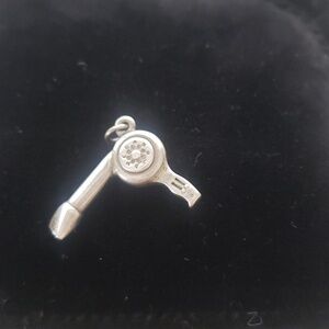 Sterling 3D Hair Dryer Charm/ Pendant